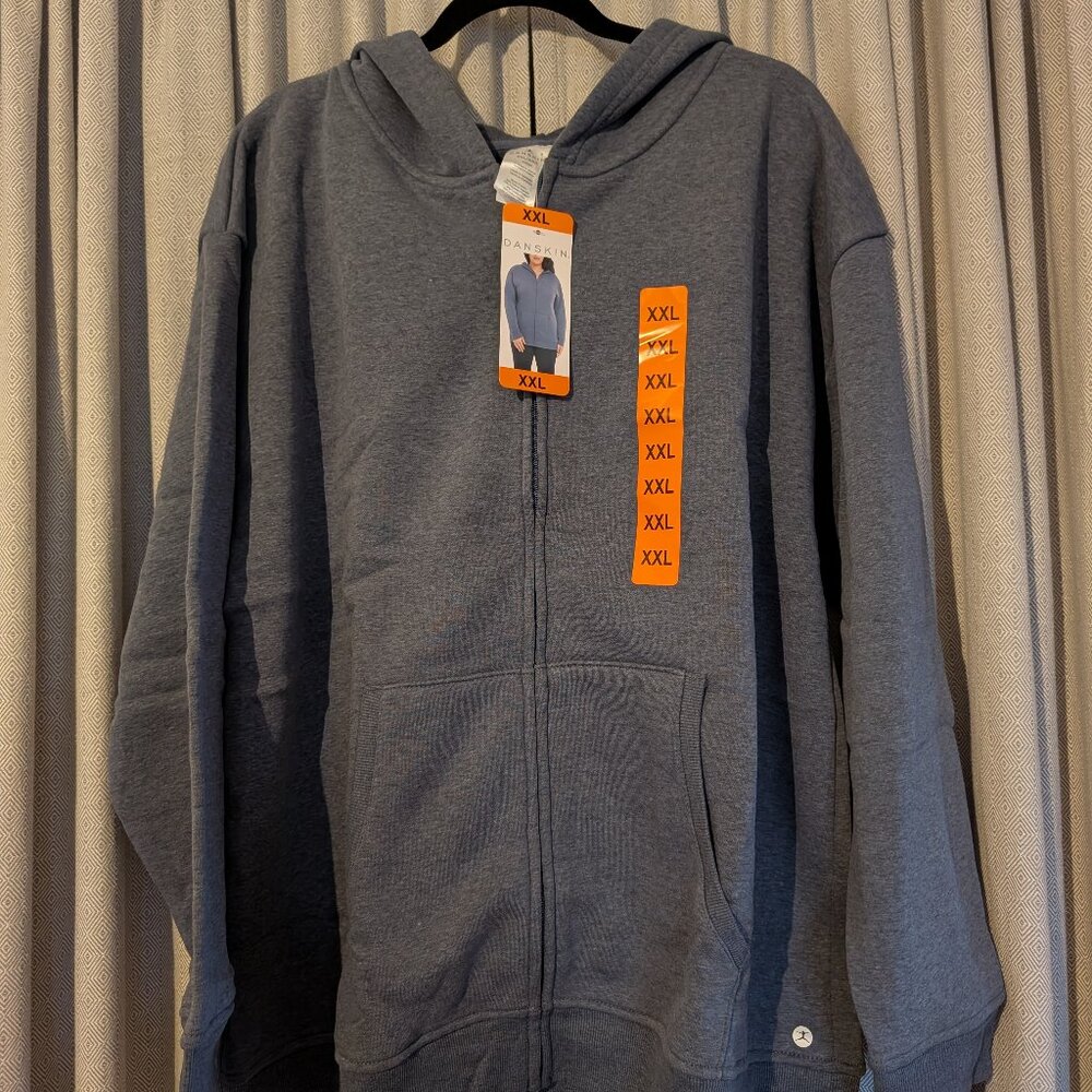 NWT Danskin Women's Kangaroo Pockets Cotton Blend Soft Brushed Fleece Sz XXL - Picture 2 of 8